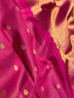 Load image into Gallery viewer, Classic Ruby Pink 2gm Zari Elegance Kanchipuram Handloom Silk Saree SS27499
