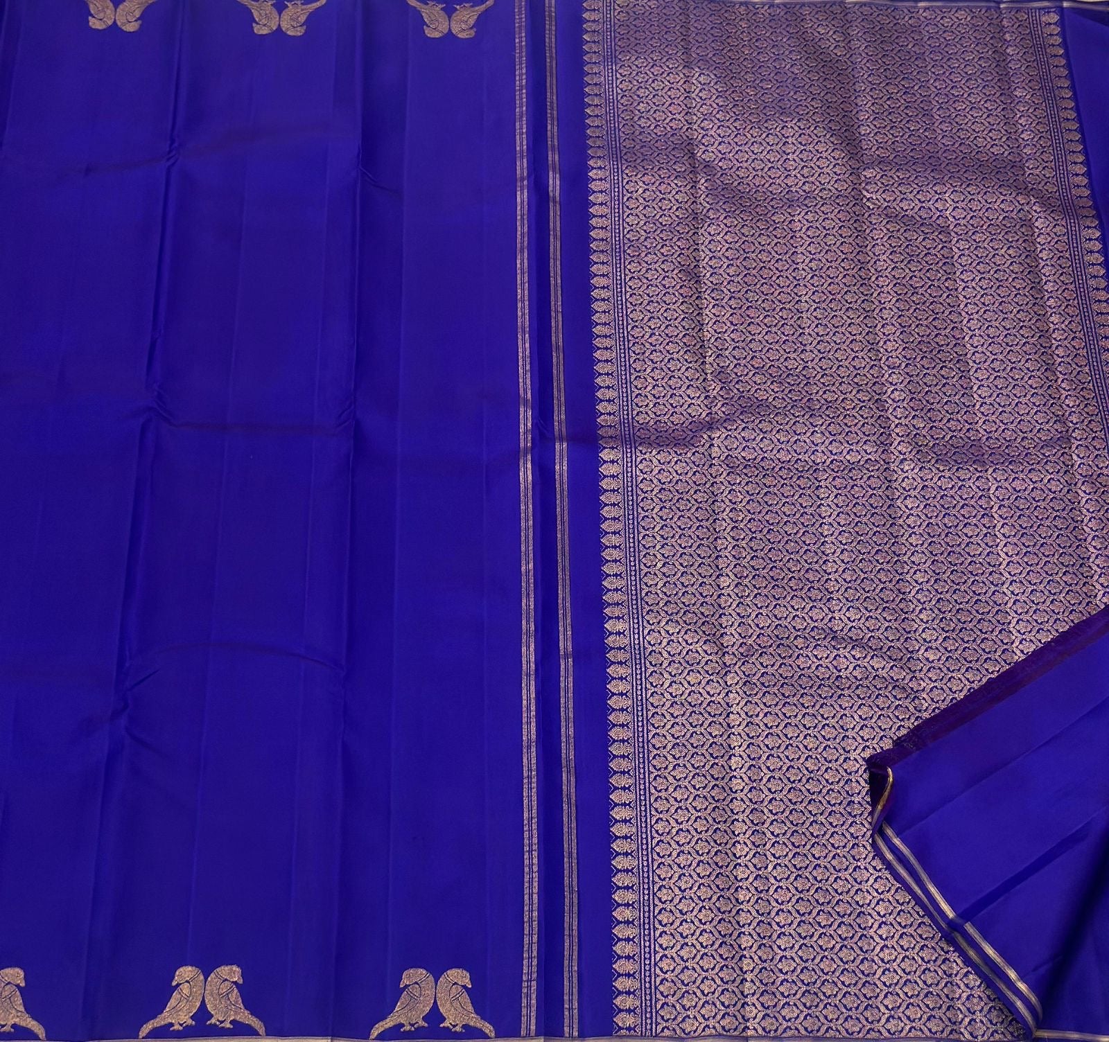 Classic Royal Blue 2gm Zari Elegance Kanchipuram Handloom Silk Saree SS24808