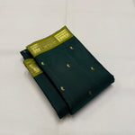 Load image into Gallery viewer, Classic Pine Green 1gm Gold Zari Elegance Kanchipuram Handloom Silk Saree SS25276
