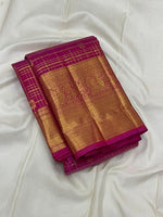 Load image into Gallery viewer, Classic Deep Magenta Pink 2gm Zari Elegance Kanchipuram Handloom Silk Saree SS27511
