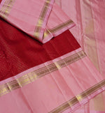 Load image into Gallery viewer, Classic Orange &amp; Baby Pink 2gm Zari Korvai Kanchipuram Handloom Silk Saree SS26645
