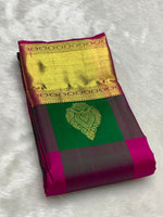 Load image into Gallery viewer, Classic Plum &amp; Wine Pink 2gm Zari Kanchipuram Handloom Silk Saree SS25571
