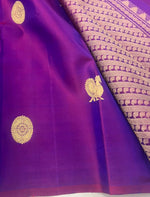 Load image into Gallery viewer, Classic Wine Red Dual Fuchsia Toned 2gm Zari Elegance Kanchipuram Handloom Silk Saree SS27142
