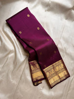 Load image into Gallery viewer, Classic Berry Jam 2gm Zari Elegance Kanchipuram Handloom Silk Saree SS23749
