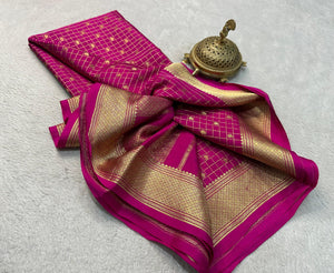 Classic Fuchsia Elegance Mysore Silk Saree SS24638