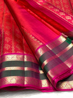 Load image into Gallery viewer, Classic Crimson Pink Red 2gm Zari Elegance Kanchipuram Handloom Silk Saree SS27350
