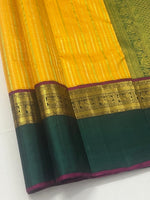 Load image into Gallery viewer, Classic Mango Yellow &amp; Green 2gm Zari Elegance Kanchipuram Handloom Silk Saree SS27668

