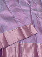 Load image into Gallery viewer, Classic Lavender 2gm Antique Zari Bridal Elegance Kanchipuram Handloom Silk Saree SS25322

