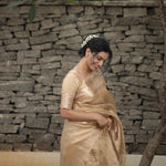 Load image into Gallery viewer, Classic Beige Elegance Tissue Silk Saree SS25260
