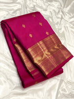 Load image into Gallery viewer, Classic Deep Pink 1gm Zari Elegance Kanchipuram Handloom Silk Saree SS23470
