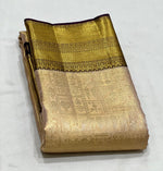 Load image into Gallery viewer, Classic Golden Beige &amp; Aubergine 1gm Zari Bridal Elegance Kanchipuram Handloom Silk Saree SS24112
