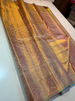 Load image into Gallery viewer, Pastel Peach Bridal Elegance Kanchipuram Handloom Silk Saree SS26874
