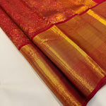 Load image into Gallery viewer, Classic Burnt Orange 2gm Zari Elegance Kanchipuram Handloom Silk Saree SS24141
