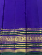Load image into Gallery viewer, Classic Cream &amp; Bluish Violet 2gm Zari Elegance Kanchipuram Handloom Silk Saree SS27358
