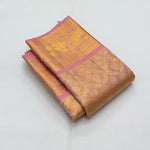 Load image into Gallery viewer, Classic Creamy Pink 1gm Zari Bridal Elegance Kanchipuram Tissue Handloom Silk Saree SS24631
