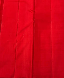 Classic Scarlet Red 2gm Zari Kanchipuram Handloom Silk Saree SS26210