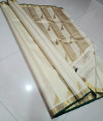 Load image into Gallery viewer, Classic OffWhite 2gm Zari Elegance Kanchipuram Handloom Silk Saree SS27802
