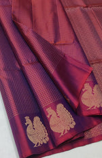 Load image into Gallery viewer, Classic Dark Onion Pink Handloom Soft Silk Saree SS27671
