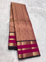 Load image into Gallery viewer, Classic Rosy Red 2gm Zari Bridal Elegance Kanchipuram Handloom Silk Saree SS27180
