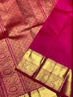Load image into Gallery viewer, Classic Pinkish Magenta Elegance Kanchipuram Handloom Silk Saree SS25434
