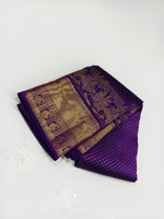 Load image into Gallery viewer, Classic Violet 2gm Zari Kanchipuram Handloom Silk Saree SS26101
