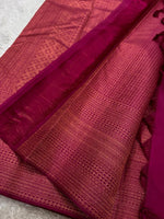 Load image into Gallery viewer, Classic Berry Pink 1gm Zari Bridal Elegance Kanchipuram Handloom Silk Saree SS18491
