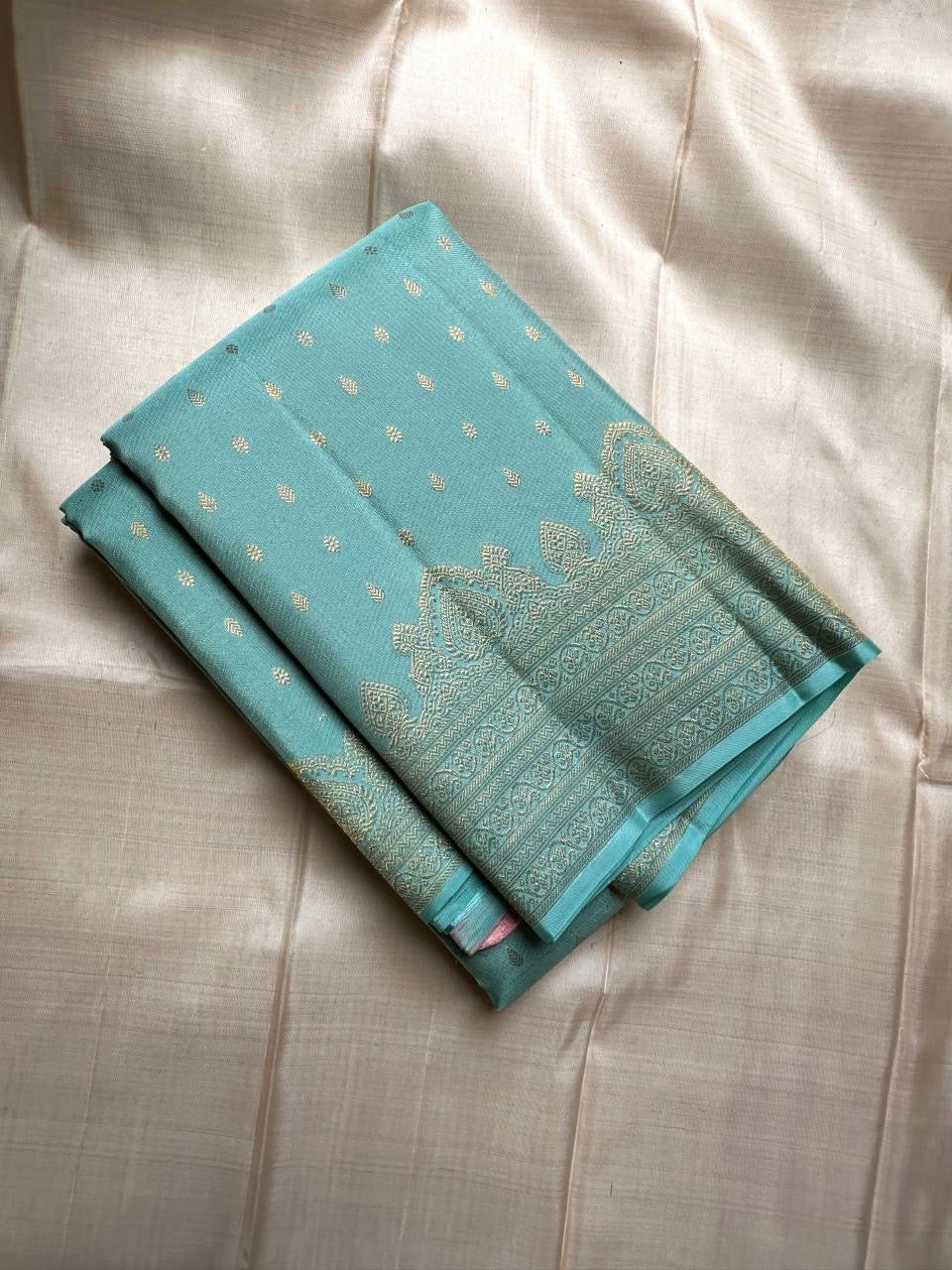 Classic Sky Blue Kanchipuram Handloom Silk Saree SS26218