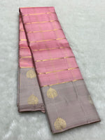 Load image into Gallery viewer, Classic Pink &amp; Cocoa 2gm Zari Kanchipuram Handloom Silk Saree SS25932
