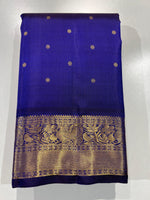 Load image into Gallery viewer, Classic Royal Blue 1gm Zari Bridal Elegance Kanchipuram Handloom Silk Saree SS26047
