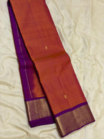 Load image into Gallery viewer, Classic Orange &amp; Vadamalli Traditional Butta Kanchipuram Handloom Silk Saree SS26595
