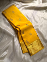 Load image into Gallery viewer, Classic Mango Yellow Kanchipuram Handloom Silk Saree SS26045
