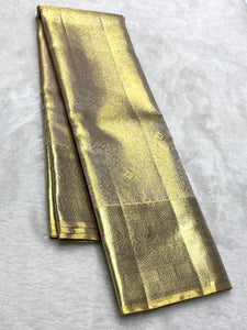 Pastel Olive Green 2gm Zari Bridal Elegance Kanchipuram Handloom Silk Saree SS25282