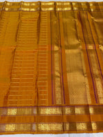 Load image into Gallery viewer, Classic Yellow &amp; Red 2gm Zari Elegance Kanchipuram Handloom Silk Saree SS27069
