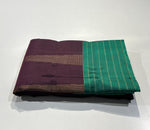 Load image into Gallery viewer, Classic Coffee Brown &amp; Green 3gm Zari Elegance Kanchipuram Silk Saree SS23838
