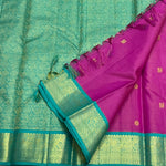 Load image into Gallery viewer, Classic Orchid Pink &amp; Sea Green 1gm Zari Korvai Elegance Kanchipuram Handloom Silk Saree SS28214
