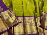 Load image into Gallery viewer, Classic Spring Green &amp; Violet 1gm Vintage Kanchipuram Handloom Silk Saree SS26278
