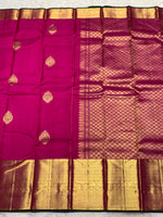 Load image into Gallery viewer, Classic Deep Pink &amp; Green Bridal Elegance Kanchipuram Handloom Silk Saree SS28461
