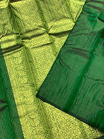 Load image into Gallery viewer, Classic Dark Green 2gm Zari Kanchipuram Handloom Silk Saree SS25976

