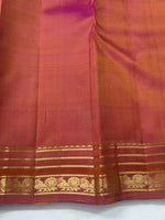 Load image into Gallery viewer, Classic Mustard &amp; Brick Rose Elegance Kanchipuram Handloom Silk Saree SS27125
