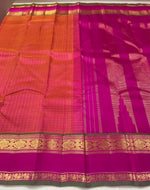 Load image into Gallery viewer, Classic Peachy Rose &amp; Fuchisa 2gm Zari Elegance Kanchipuram Handloom Silk Saree SS27144
