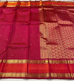 Load image into Gallery viewer, Classic Ruby Pink 2gm Zari Thread Work Kanchipuram Handloom Silk Saree SS26020
