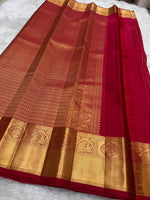 Load image into Gallery viewer, Classic Brick Red Bridal Elegance Kanchipuram Handloom Silk Saree SS27173

