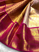 Load image into Gallery viewer, Pastel Pink &amp; Ruby Pink 2gm Zari Bridal Elegance Kanchipuram Handloom Silk Saree SS25284
