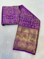 Load image into Gallery viewer, Classic Vadamalli Elegance Kanchipuram Handloom Silk Saree SS24686
