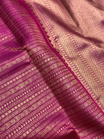 Load image into Gallery viewer, Classic Ruby Pink 2gm Zari Bridal Elegance Kanchipuram Handloom Silk Saree SS28258
