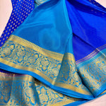 Load image into Gallery viewer, Classic Azure Blue &amp; Midnight Blue Elegance Mysore Silk Saree SS24167
