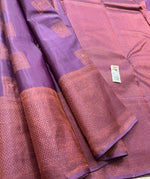 Load image into Gallery viewer, Classic Shimmer Lilac Double Warp Handloom Soft Silk Saree SS27876
