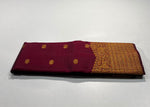 Load image into Gallery viewer, Classic Maroon Bridal Elegance Kanchipuram Handloom Silk Saree SS28063
