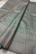 Load image into Gallery viewer, Sage Green Bridal Elegance Kanchipuram Handloom Silk Saree SS18496
