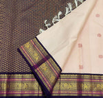 Load image into Gallery viewer, Classic Pastel Baby Pink &amp; Plum 1gm Thread Butta  Elegance Kanchipuram Handloom Silk Saree SS27349

